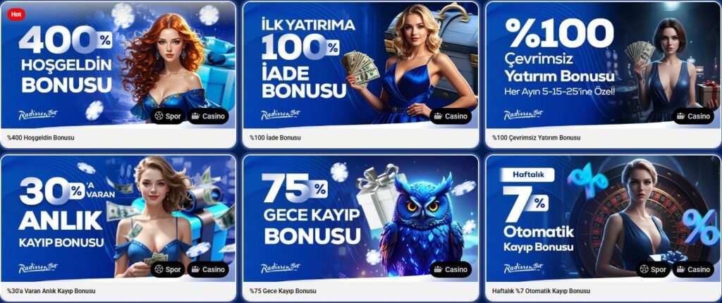 radissonbet yatırım bonusları